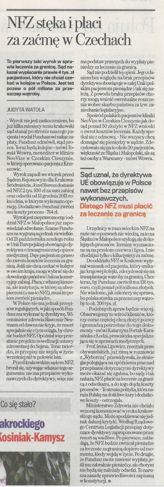 Gazeta Wyborcza 12.06.2014