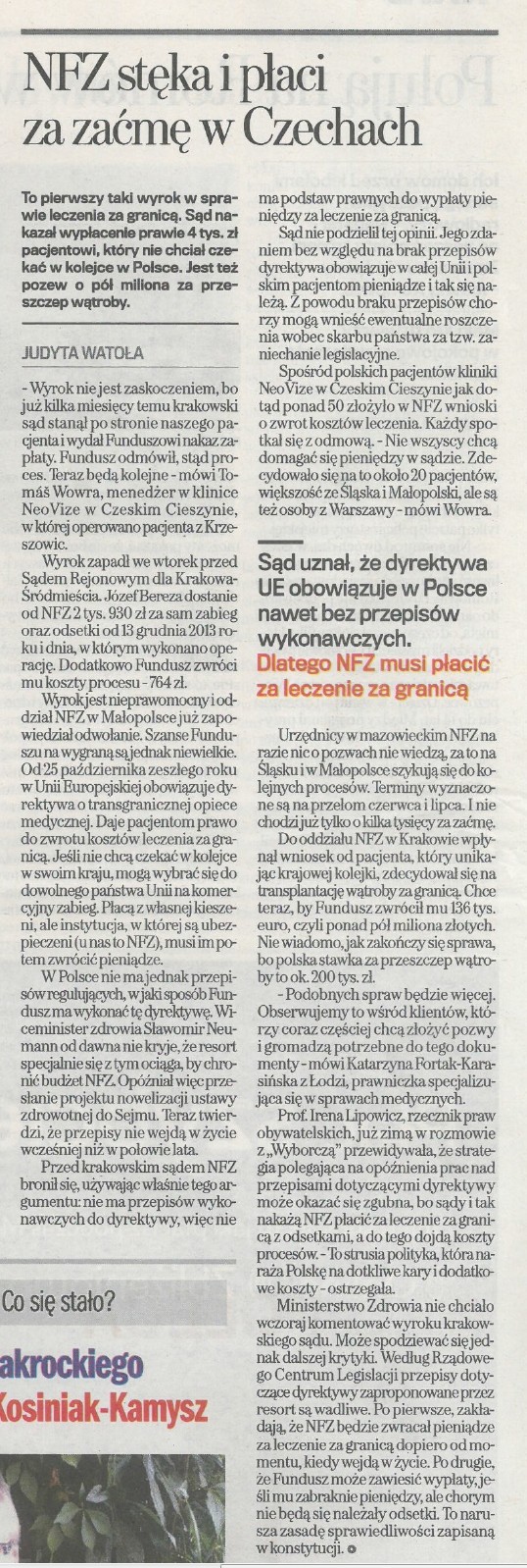 Gazeta Wyborcza 12.06.2014